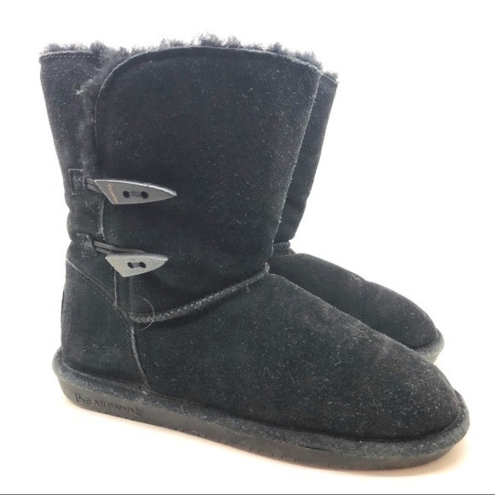 Bearpaw black suede winter fashion boots Abigail